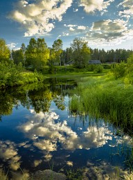 Abend auf Pigome - der Fluss ... / ***