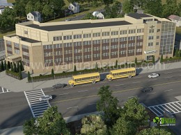 3D-Rendering Außen Academy of Education / ***