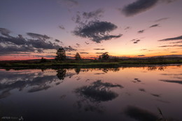 Sonnenuntergang auf dem Fluss Pronya / ***