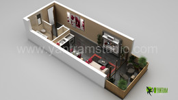Kleines Haus 3D Floor Plan Rendering / ***