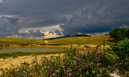 Landschaft mit einer Wette. / ***