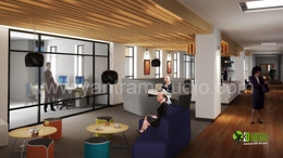 3D-Visualisierung von Innendesign für Büro / ***