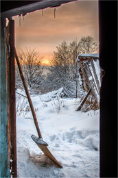 Blick auf den Sonnenuntergang aus dem Bad / ***