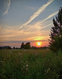 Abend im Dorf ... / ***