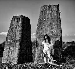 Solitude / a composition with expressionist mood reflecting the solitude and sadness, like a bad dream