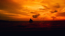 Lone sailboat / ***