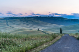 Die Schotterstraße / ... irgendwo in der Toskana in Italien