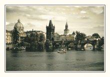 Postkarte mit Ansichten von Prag ... / ***