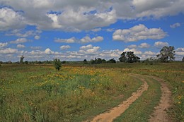 Auf der Straße mit Wolken. / &quot; &quot; &quot;