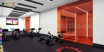 Commercial Fitness GYM 3D Interior Designers Ideas by Architectural Rendering Companies, Bern – UK / ***