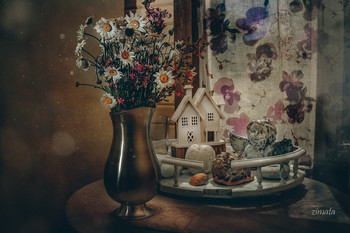 Stillleben mit Gänseblümchen / ***