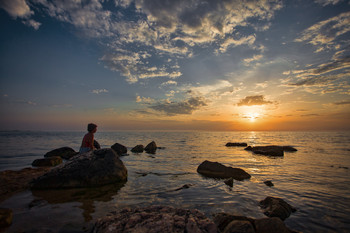 Abendstimmung am Meer / ***