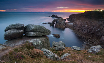 Land's End Cornwall / Sonnenuntergang am Land's End