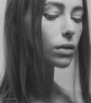 Alexander Krivitskiy / girl,studio,female,woman,profile,black and white, Many thanks for the donation: skrill- alexfoto@bigmir.net