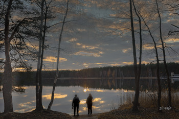 Sonnenuntergang auf dem See / ***