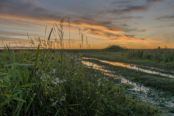 Herbst-Sonnenuntergang / ***