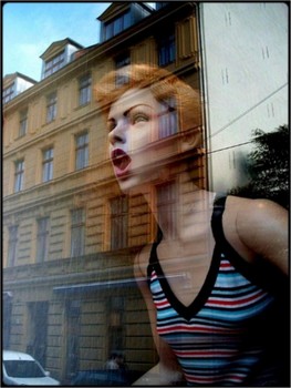 shopping / natural reflections in the street