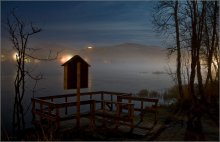 Nebel auf dem See Prestvannet / Norway