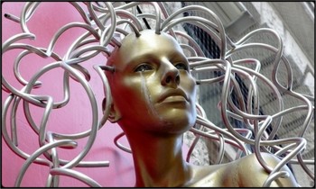 medusa / sculpture at a barbershop - reorked