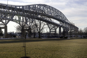 Bridges from Park / This is a view of the Bluewater Bridges from the park