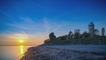 Leuchtturm Pelzerhaken / Sonnenuntergang am Strand von Pelzerhaken