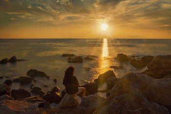 Abendstimmung am Meer / ***