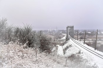 Die Straße im Winter ... / ***