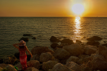 Abendstimmung am Meer / ***