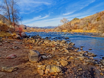 &nbsp; / Animas River, Durango city, Colorado, USA