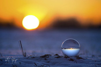 Einfach schön / Lensball im Sonnenuntergang