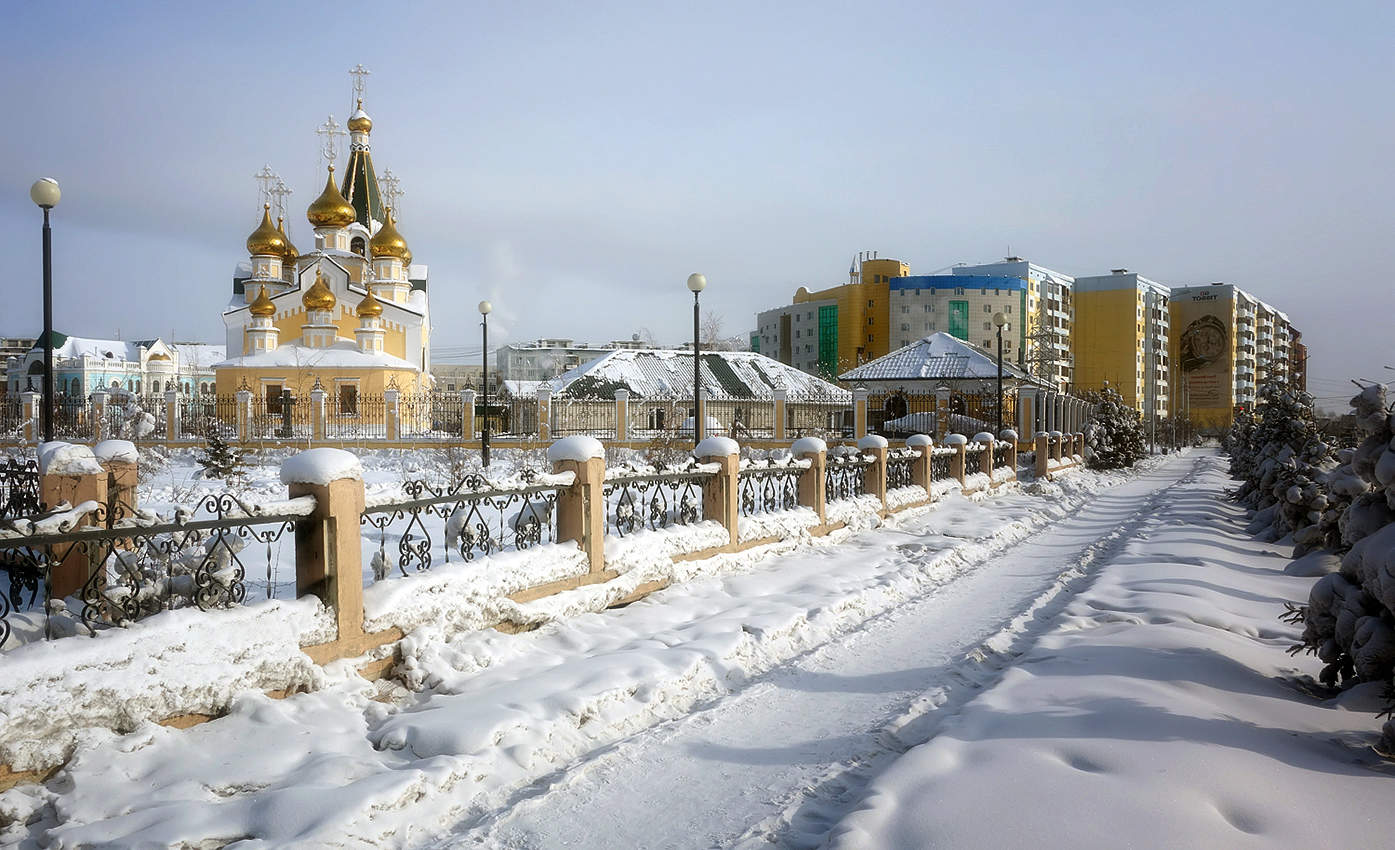 Якутия зимняя города Якутии